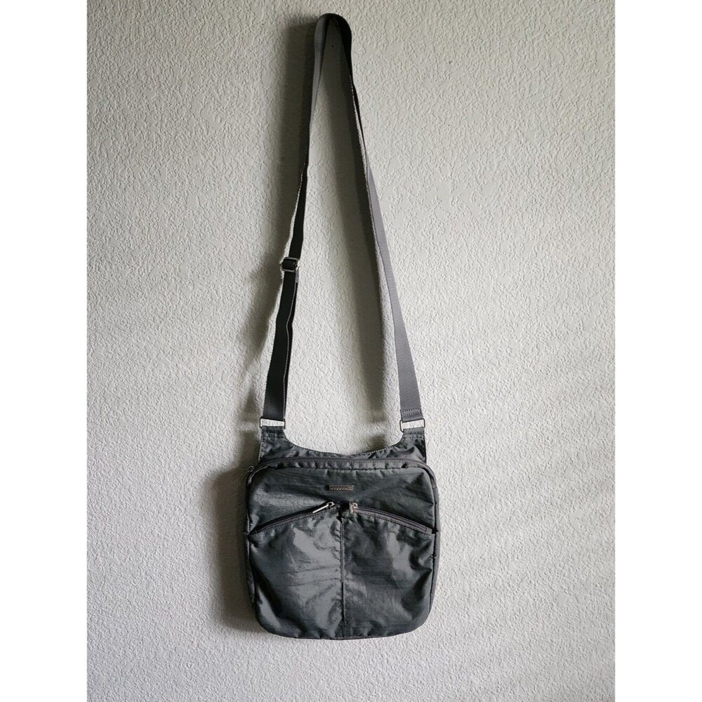 Baggallini Gray Nylon Crossbody Travel Lightweight Bag